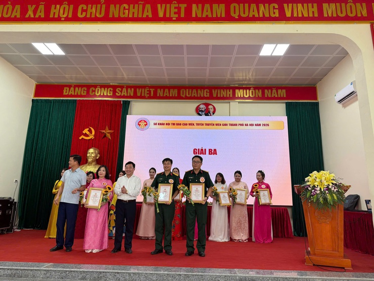 Xã Thanh Trì đạt giải Ba sơ khảo Hội thi Báo cáo viên, tuyên truyền viên giỏi cụm 7- Ảnh 2.