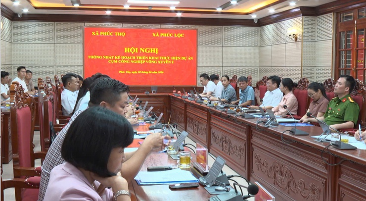 XÃ PHÚC THỌ TỔ CHỨC HỘI NGHỊ THỐNG NHẤT KẾ HOẠCH TRIỂN KHAI DỰ ÁN CỤM CÔNG NGHIỆP VÕNG XUYÊN 2- Ảnh 8.