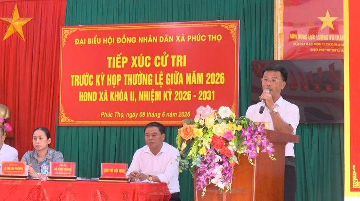 HĐND xã Phúc Thọ tiếp xúc cử tri trước kỳ họp thường lệ giữa năm 2026- Ảnh 3.