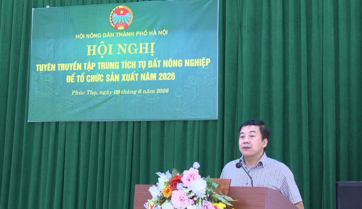 HỘI NÔNG DÂN XÃ PHÚC THỌ TUYÊN TRUYỀN TẬP TRUNG, TÍCH TỤ ĐẤT NÔNG NGHIỆP ĐỂ TỔ CHỨC SẢN XUẤT HIỆU QUẢ- Ảnh 1.
