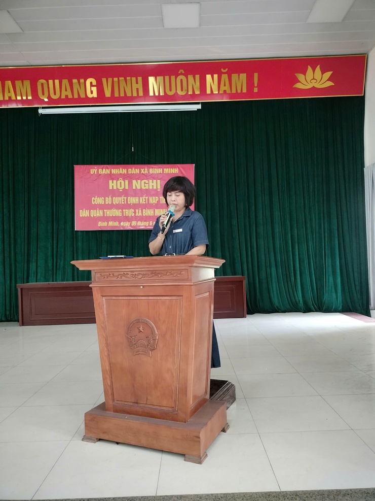 Xã Bình Minh Công bố quyết định kết nạp lực lượng Dân quân thường trực năm 2026 - Ảnh 2.