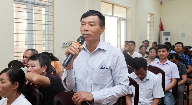 Hội nghị lấy ý kiến đóng góp vào đề án thành lập các tổ chức Đảng sau sáp nhập thôn, xóm, khu dân cư trên địa bàn xã- Ảnh 4.