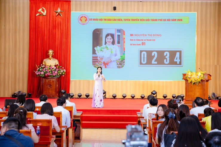 Phường Thanh Liệt tham gia vòng sơ khảo Hội thi Báo cáo viên, Tuyên truyền viên giỏi Thành phố Hà Nội năm 2026- Ảnh 1.