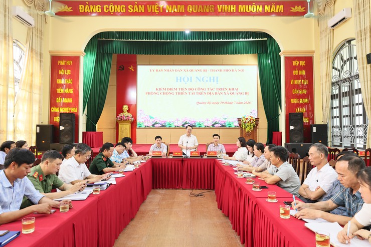 UBND xã Quảng Bị kiểm điểm tiến độ triển khai công tác phòng, chống thiên tai năm 2026- Ảnh 1.