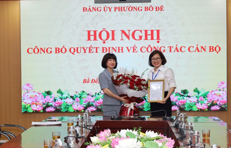 Đảng ủy phường Bồ Đề tổ chức Hội nghị công bố Quyết định bổ nhiệm Chánh Văn phòng Đảng ủy- Ảnh 3.