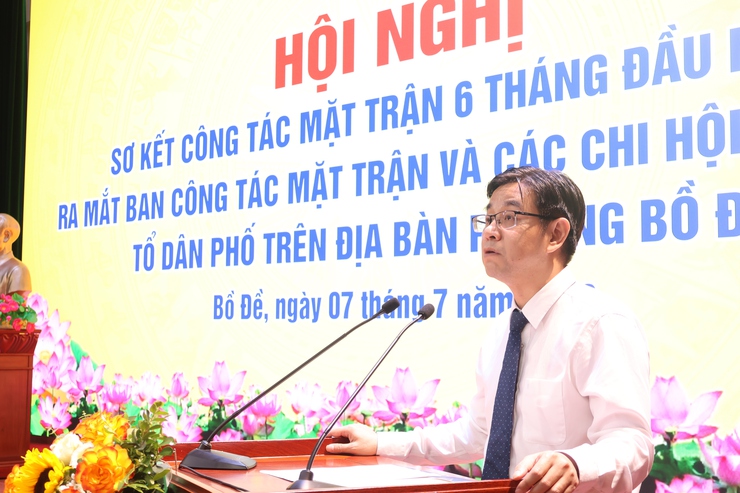 Hội nghị sơ kết công tác mặt trận 6 tháng đầu năm - Ra mắt Ban công tác mặt trận và các Chi hội đoàn thể tổ dân phố- Ảnh 7.