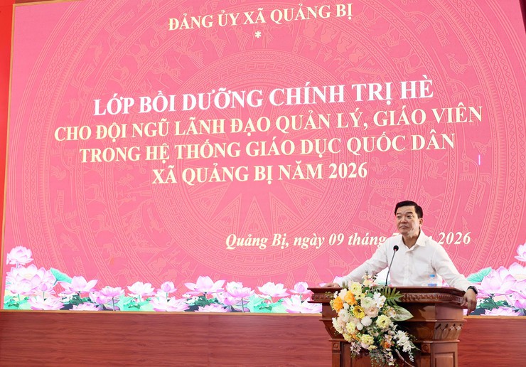 Đảng ủy xã Quảng Bị tổ chức lớp bồi dưỡng chính trị hè cho đội ngũ cán bộ quản lý, giáo viên năm 2026- Ảnh 4.