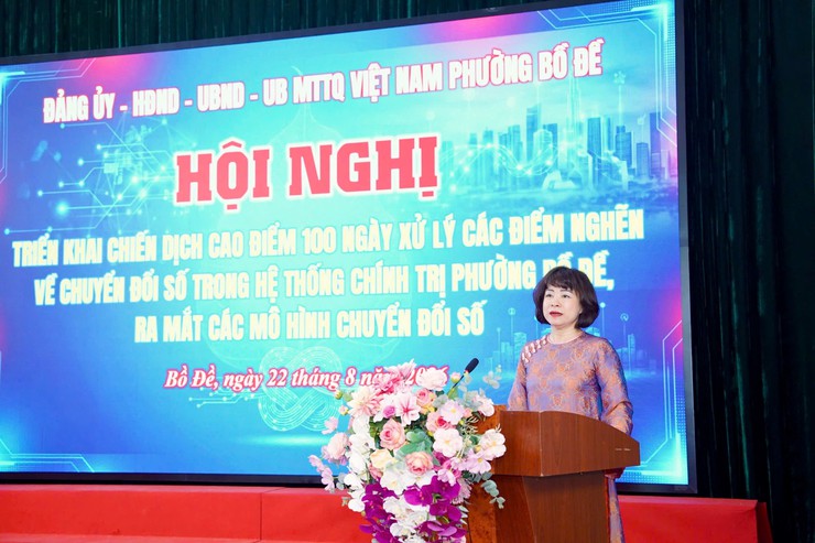 Phường Bồ Đề triển khai chiến dịch cao điểm 100 ngày xử lý các điểm nghẽn về chuyển đổi số - Ảnh 3.