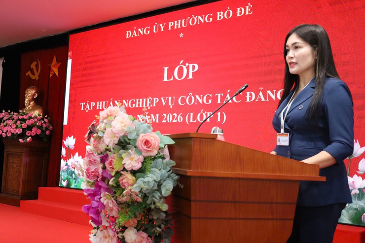 Phường Bồ Đề tổ chức lớp tập huấn nghiệp vụ công tác đảng viên - Ảnh 1.