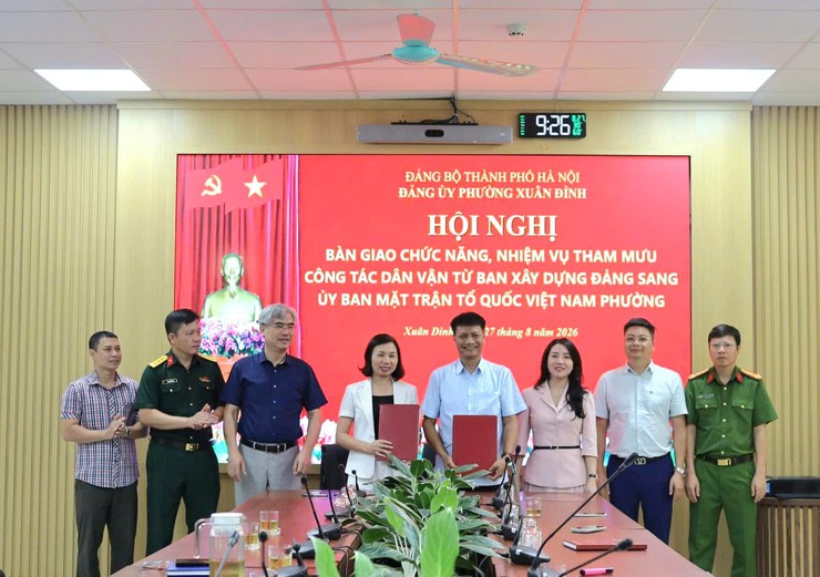 Phường Xuân Đỉnh bàn giao công tác Dân vận về Ủy ban MTTQ Việt Nam phường - Ảnh 5.