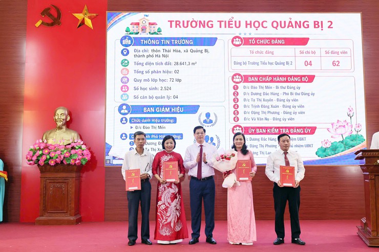 Quảng Bị Công bố và trao các Quyết định về thành lập các cơ sở giáo dục công lập, tổ chức Đảng và công tác cán bộ sau sắp xếp các trường học - Ảnh 8.