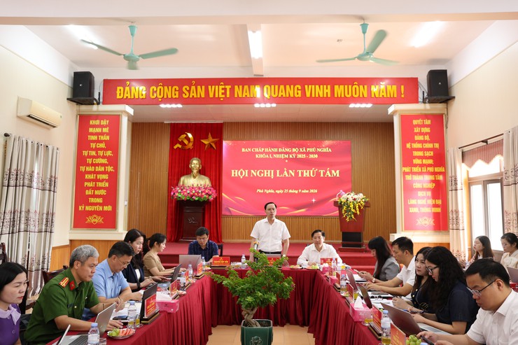 Hội nghị lần thứ Tám Ban Chấp hành Đảng bộ xã Phú Nghĩa tập trung thảo luận nhiều nhiệm vụ trọng tâm - Ảnh 3.