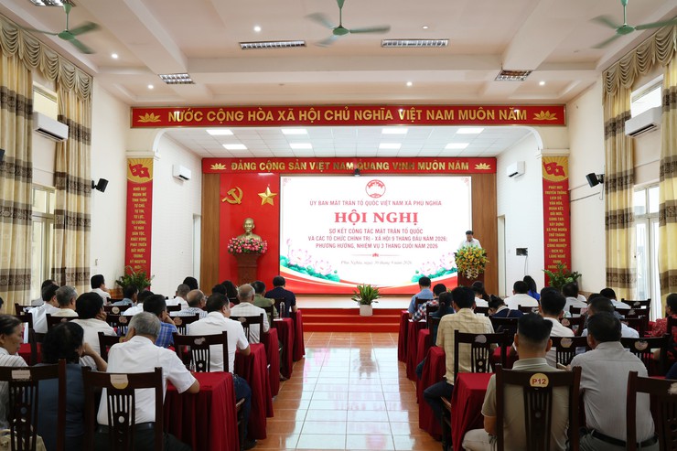 Phú Nghĩa sơ kết công tác Mặt trận và các tổ chức chính trị - xã hội 9 tháng đầu năm 2026 - Ảnh 1.