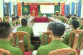 Đoàn công tác Công an thành phố Hà Nội làm việc với Công an xã Phúc Lộc về kết quả sau hơn 2 tháng thực hiện nhiệm vụ trên các mặt công tác