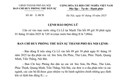 LỆNH BÁO ĐỘNG LŨ TRÊN SÔNG CÀ LỒ