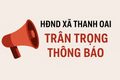 HĐND xã Thanh Oai thông báo Danh sách trích ngang đại biểu HĐND xã nhiệm kỳ 2021-2026