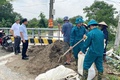 Hoài Đức gia cố 180m bờ kênh T29 bị sạt lở