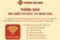 Thông báo WiFi miễn phí phục vụ nhân dân 