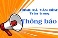 Thông báo lịch tiếp công dân định kỳ của Chủ tịch UBND xã Vân Đình 6 tháng đầu năm 2026