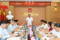 Phó Chủ tịch Thường trực UBND thành phố Hà Nội Lê Hồng Sơn, làm việc với huyện Quốc Oai về sắp xếp đơn vị hành chính cấp xã mới