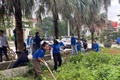 Đoàn thanh niên xã Trần Phú: tổng vệ sinh môi trường tại khuôn viên trụ sở Đảng uỷ, UBMTTQ Việt Nam xã