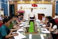 Ứng Hòa: Hội nghị thống nhất phương án cưỡng chế, đảm bảo an ninh trật tự tổ chức thi công dự án: Đầu tư xây dựng đường trục phía Nam Km34+950 đến Km35+170 địa phận thôn Giang Triều.