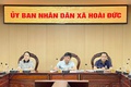 Đồng chí Nguyễn Huy Hoàng-Phó Bí thư Đảng uỷ, Chủ tịch UBND xã làm việc với các thôn xã Đức Giang và thôn Giang Xá, Tổ dân phố thị trấn Trạm Trôi (cũ) về tình hình KTXH-ANQP 06 tháng đầu năm 2025