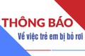 Thông báo về việc trẻ em bị bỏ rơi
