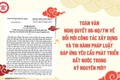 Nghị quyết số 66-NQ/TW về đổi mới công tác xây dựng và thi hành pháp luật đáp ứng yêu cầu phát triển đất nước trong kỷ nguyên mới đề ra 7 nhiệm vụ, giải pháp lớn
