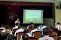 Phòng Giao dịch NHCSXH Phúc Thọ tập huấn nghiệp vụ tín dụng chính sách cho trưởng thôn tại xã Phúc Thọ