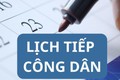 Lịch tiếp Công dân của đồng chí Bí thư Đảng ủy, Chủ tịch UBND phường Việt Hưng