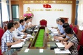 LÃNH ĐẠO UBND XÃ LÀM VIỆC VỚI XÍ NGHIỆP THUỶ LỢI ỨNG HOÀ