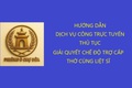 Thủ tục giải quyết chế độ trợ cấp thờ cúng liệt sĩ