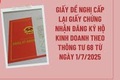 Thủ tục cấp lại Giấy chứng nhận đãng ký hộ kinh doanh