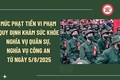 Mức xử phạt hành chính đối với vi phạm các quy định về đăng ký nghĩa vụ quân sự từ ngày 05/8/2025