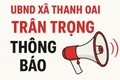 Thông báo yêu cầu các hộ tự tháo dỡ lều lán, thu dọn, di chuyển toàn bộ cây cối, hoa màu, tài sản, vật kiến trúc nằm trên phạm vi bảo vệ công trình thủy lợi bờ kênh La Khê thuộc địa bàn xã Thanh Oai