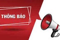 THÔNG BÁO