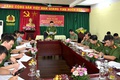 Thiếu tướng Nguyễn Hồng Ky – Phó Giám đốc Công an Thành phố Hà Nội làm trưởng đoàn làm việc với Công an xã Hoài Đức