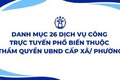 DANH MỤC 26 DỊCH VỤ CÔNG TRỰC TUYẾN PHỔ BIẾN THUỘC THẨM QUYỀN UBND CẤP XÃ/PHƯỜNG