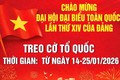 TREO CỜ TỔ QUỐC CHÀO MỪNG ĐẠI HỘI ĐẠI BIỂU TOÀN QUỐC LẦN THỨ XIV CỦA ĐẢNG