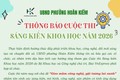 Thông báo cuộc thi Sáng kiến Khoa học năm 2026