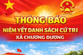 THÔNG BÁO: niêm yết danh sách cử tri tham gia bầu cử đại biểu Quốc hội khóa XVI và đại biểu Hội đồng nhân dân các cấp nhiệm kỳ 2026 - 2031 trên địa bàn xã Chương Dương