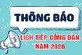 Lịch tiếp công dân quý I/2026 của Đại biểu HĐND Thành phố