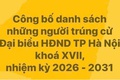 Công bố Danh sách những người trúng cử Đại biểu HĐND thành phố Hà Nội khóa XVII, nhiệm kỳ 2026-2031