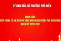 Quyết định về việc công bố danh scsh những người trúng cử đại biểu Hội đồng nhân dân phường Phú Diễn khóa II, nhiệm kỳ 2026-2031