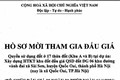HỒ SƠ MỜI THAM GIA ĐẦU GIÁ