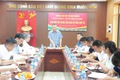 Đồng chí Hồ Trung Nghĩa - Phó Bí thư Đảng uỷ, Chủ tịch UBND xã An Khánh làm việc với Trung tâm Dịch vụ tổng hợp xã