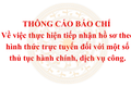 Thông cáo báo chí: Về việc thực hiện tiếp nhận hồ sơ theo hình thức trực tuyến đối với một số thủ tục hành chính, dịch vụ công.