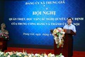 TRUNG GIÃ TỔ CHỨC HỘI NGHỊ QUÁN TRIỆT, HỌC TẬP CÁC QUY ĐỊNH, NGHỊ QUYẾT CỦA TRUNG ƯƠNG VÀ THÀNH UỶ HÀ NỘI