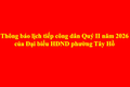 Thông báo lịch tiếp công dân Quý II năm 2026 của Đại biểu HĐND phường Tây Hồ